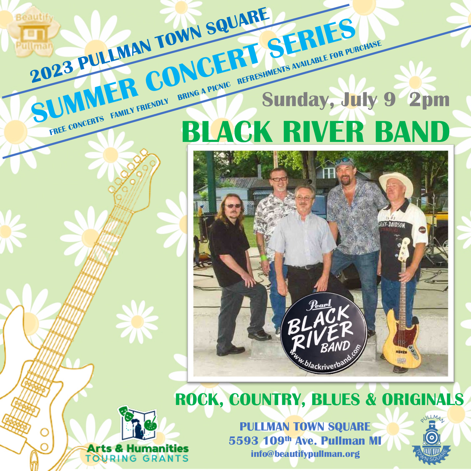 Pullman Square Summer Concert Series Black River Band playing Rock